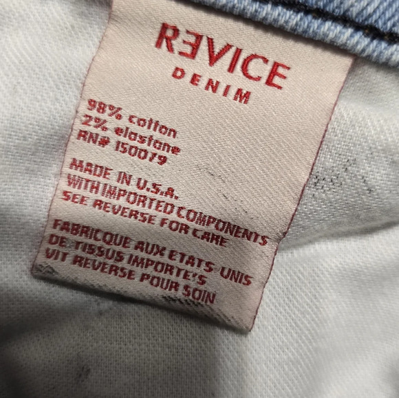 Revice Ex Boyfriend Two-Toned Straight Leg Ankle Jeans, Raw Hem, Size 26, EUC! - Picture 14 of 14